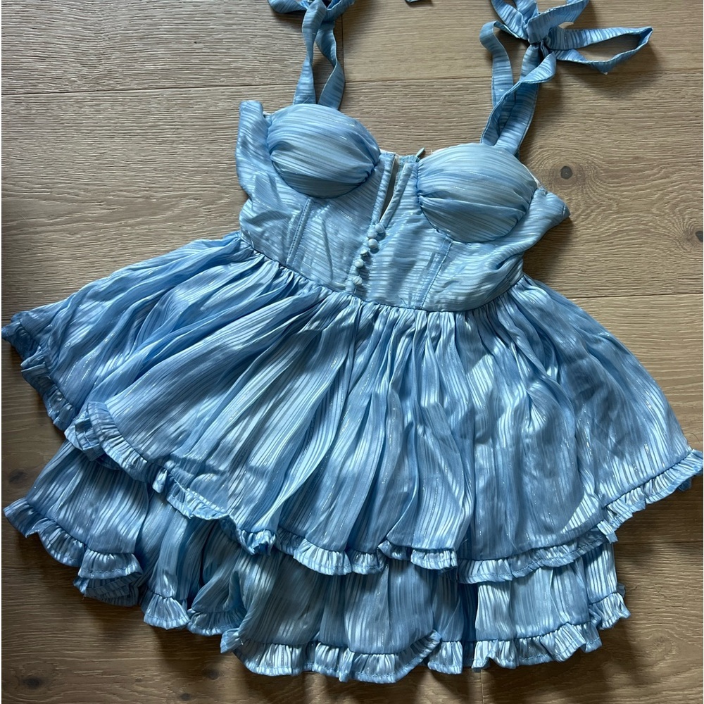 SUN IMPERIAL FASHION MINI RUFFLE DRESS XXS SUPER SHORT!!!